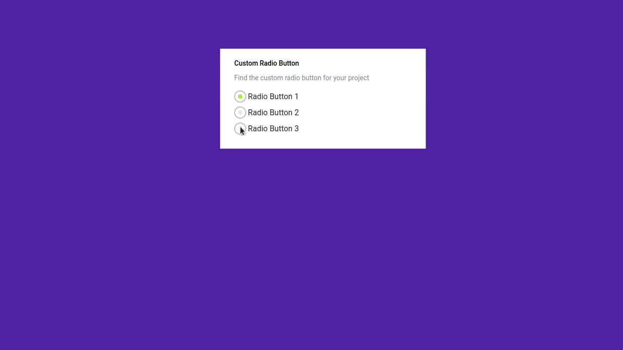 Bootstrap 4 Custom Radio Button