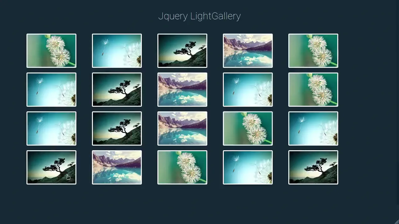 Bootstrap Light Gallery Using jQuery