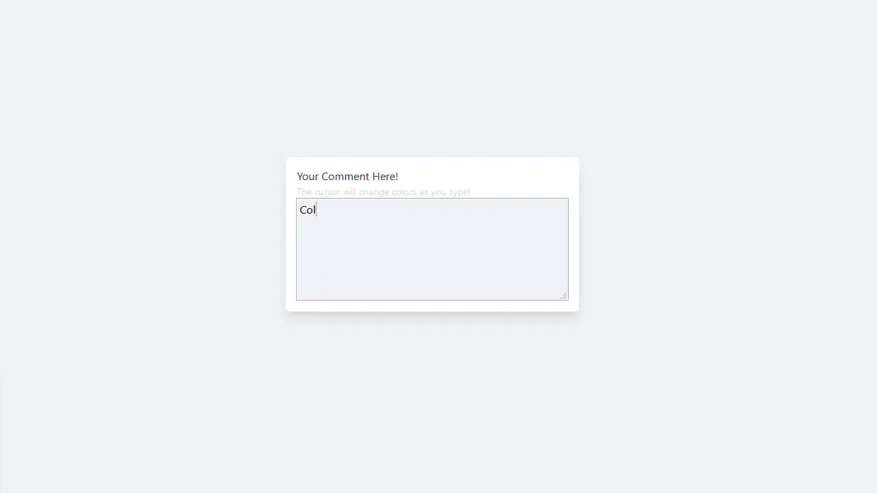 Color Changing Cursor in TextArea