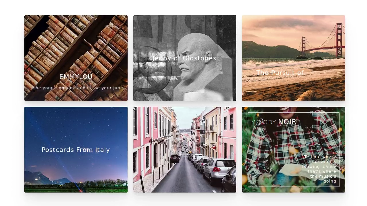 CSS Thumbnail Hover Effects
