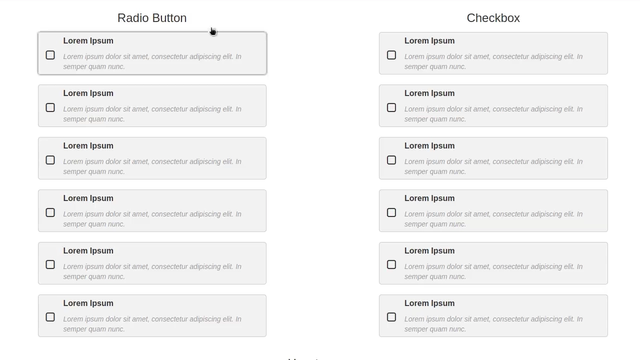 Fancy Radio Button
