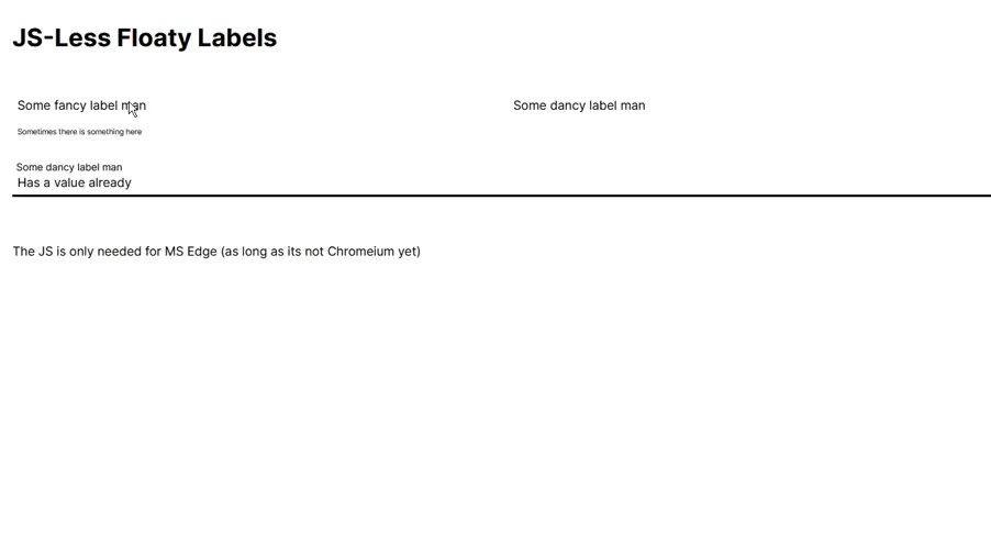 Floaty Labels