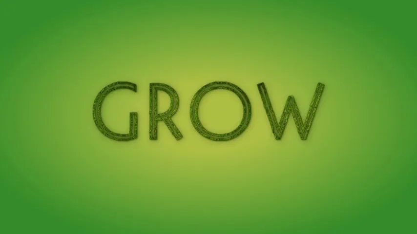 Growing Grassy Text with Variable Fonts