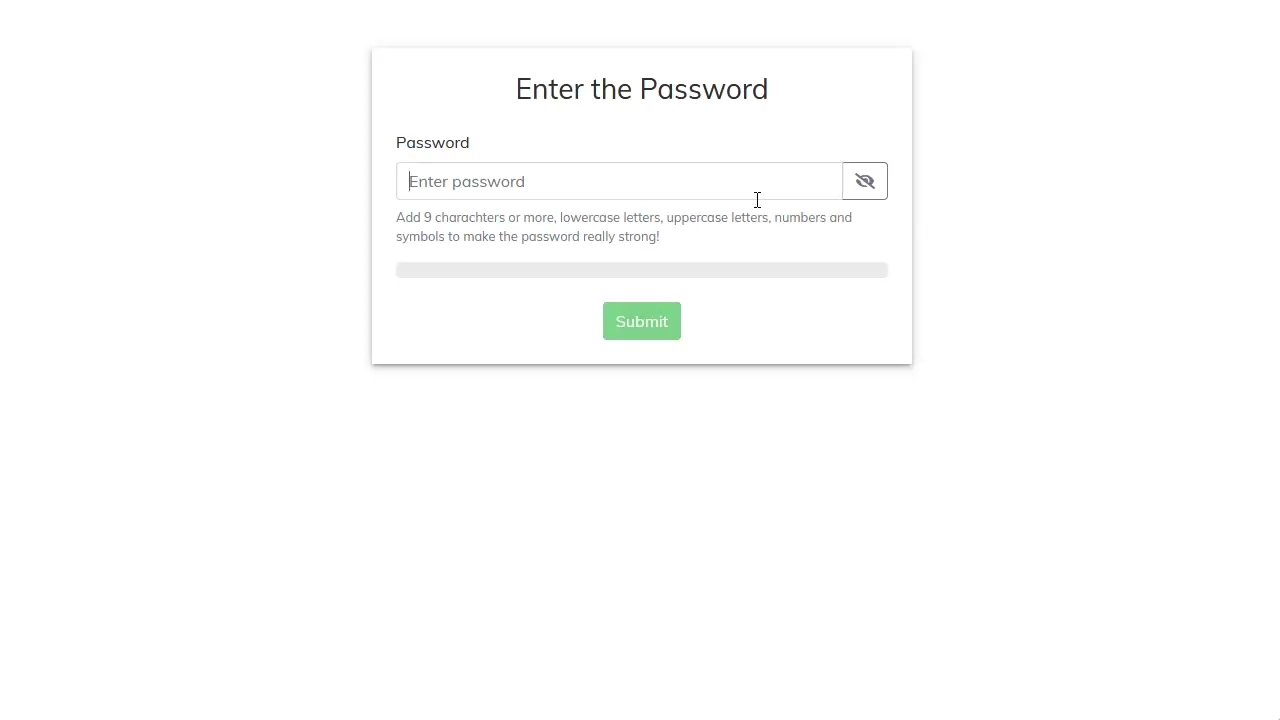 Password Strength Validator UI